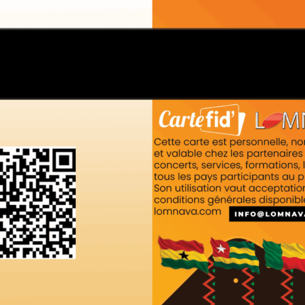 Code QR pour la carte fidélité Lomnava, partenariat mode, beauté, high-tech, concerts et billets.