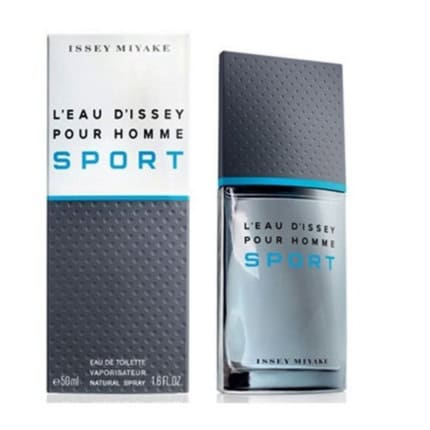 Eau de toilette homme Issey Miyake Sport en flacon avec packaging élégant, parfum frais et sportif.
