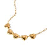 Hartjes Ketting met Goudkleurige Bedels