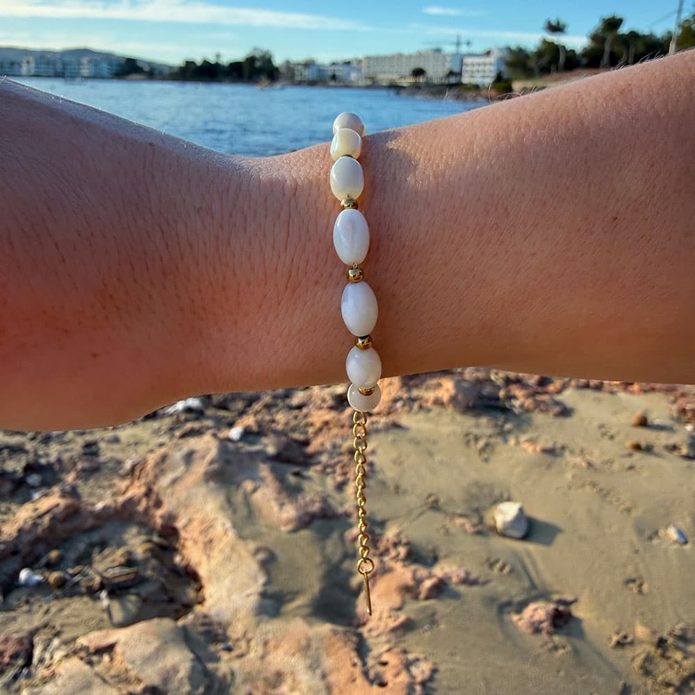 Armband Schelpen parel
