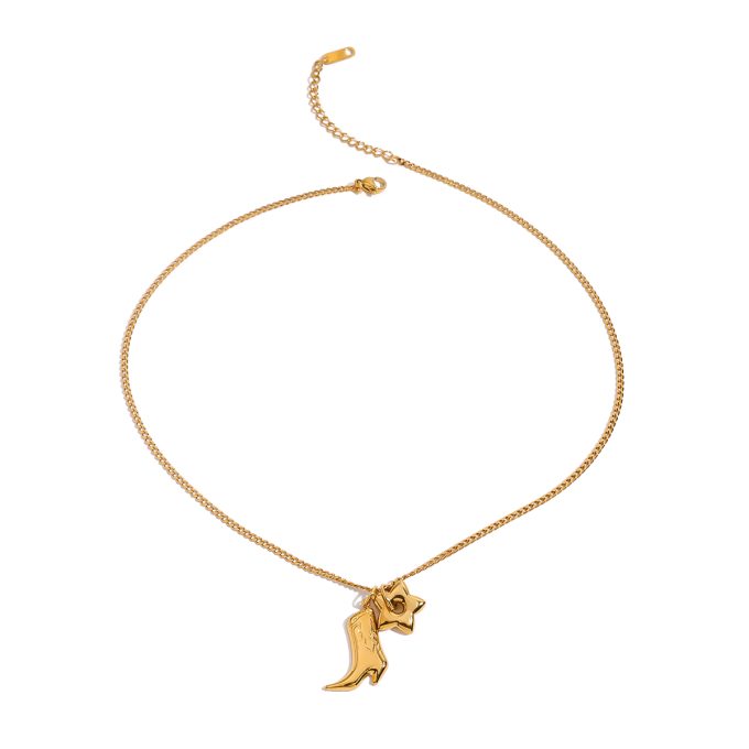 Cowboy ketting met laars en ster