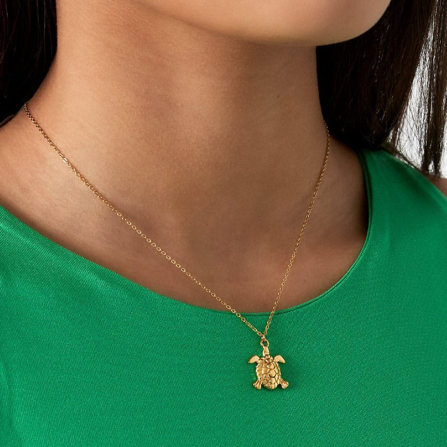 Goudkleurige ketting met Schildpad