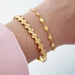 Goudkleurige klavertje 4 armband
