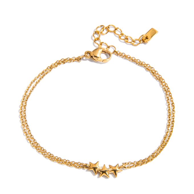 Gouden sterretjes armband