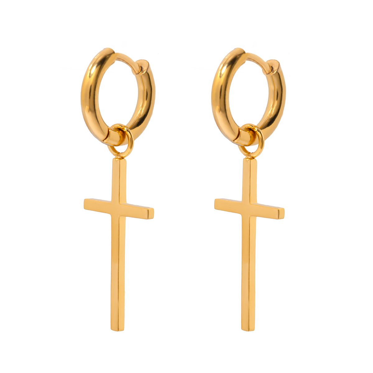 Oorbellen met Kruis Hanger