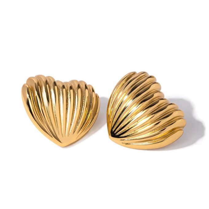 Grote Hartjes Oorbellen goud