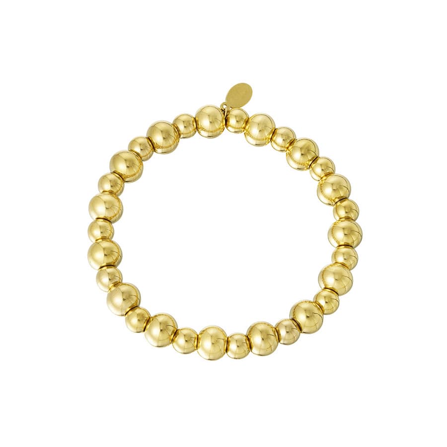 Grote Goudkleurige Kralen Armband
