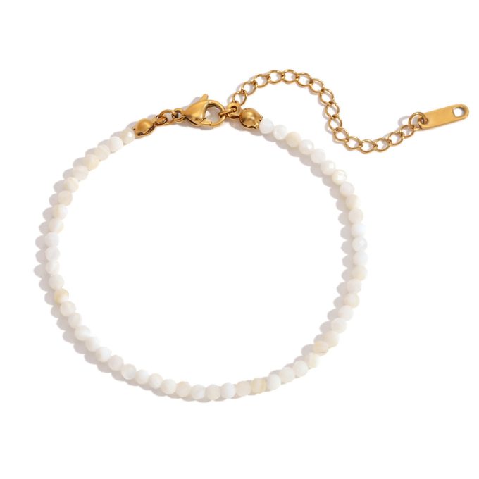 Witte Jade kralen armband