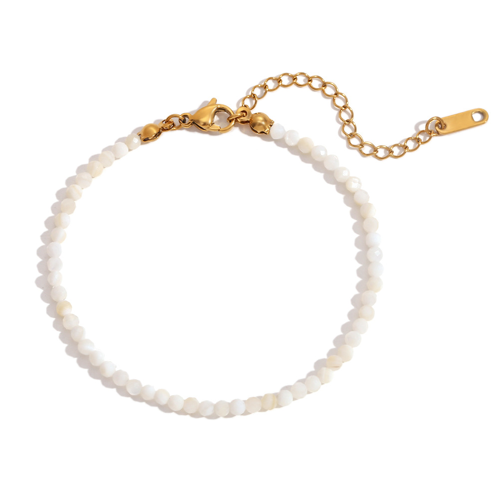 Witte Jade kralen armband