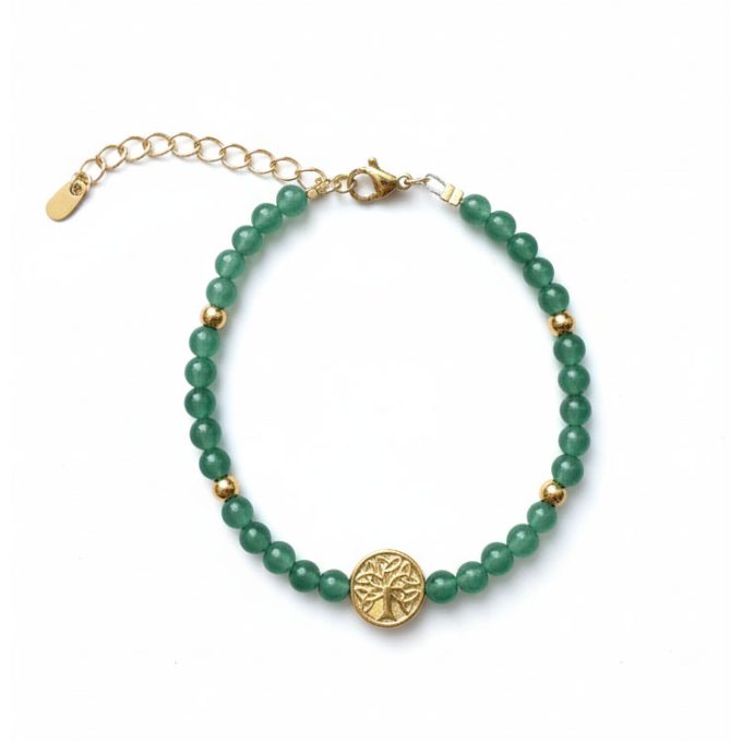 Aventurijn armband met levensboom