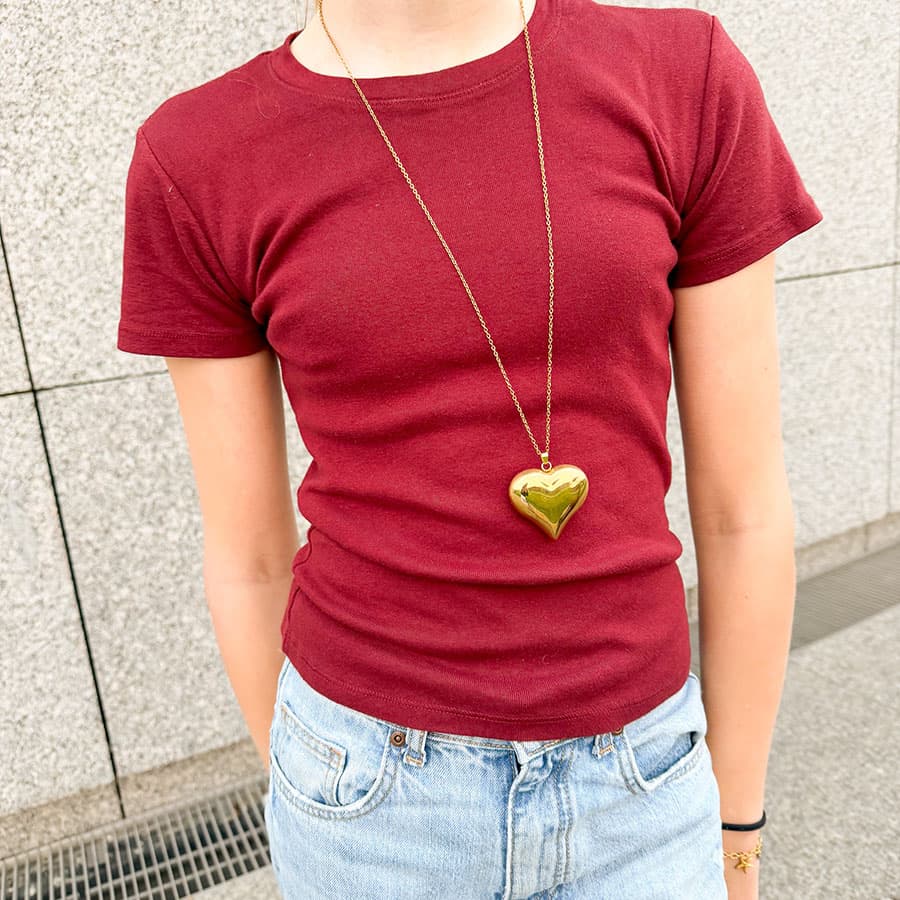 Lange ketting chubby hart