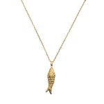 lange ketting met vis bedel
