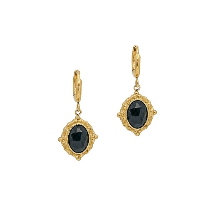 Oorbellen met Black Onyx