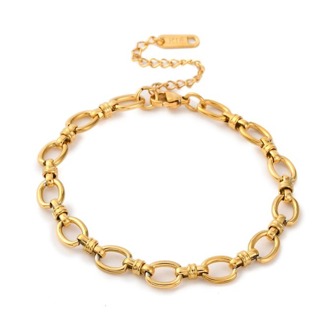 Mesh schakelarmband Goudkleurig