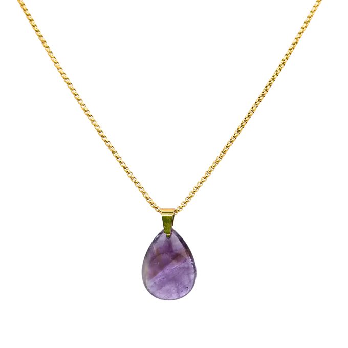 Ketting met amethist bedel