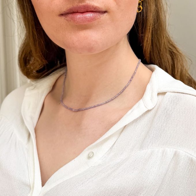Amethist kralen ketting