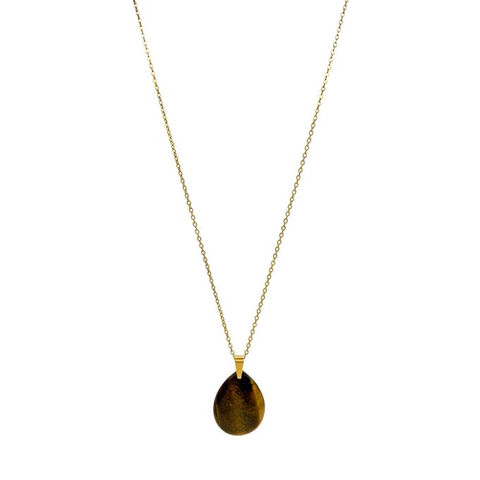 edelsteenketting met tijgeroog hanger