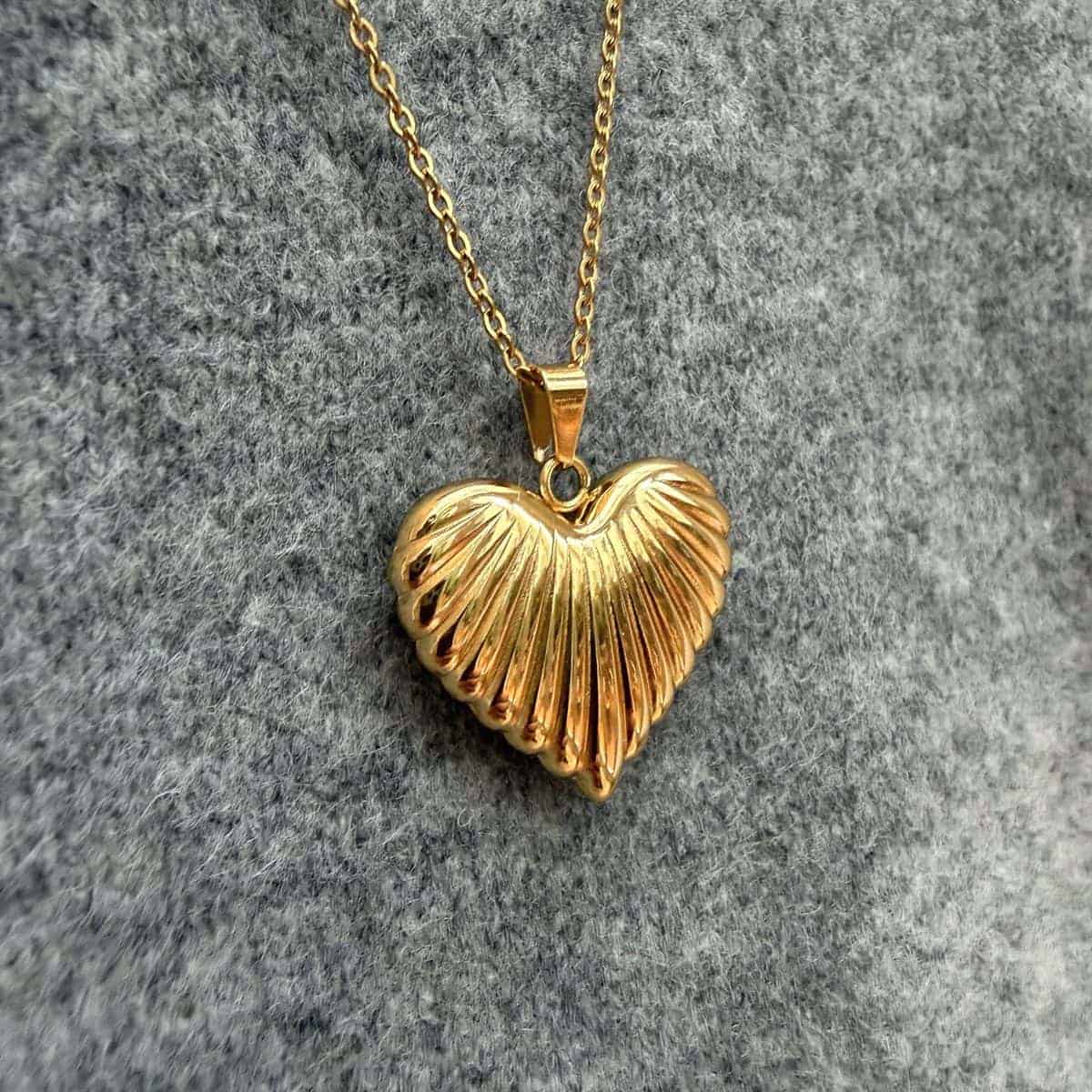 Lange ketting Hart met Streepjes