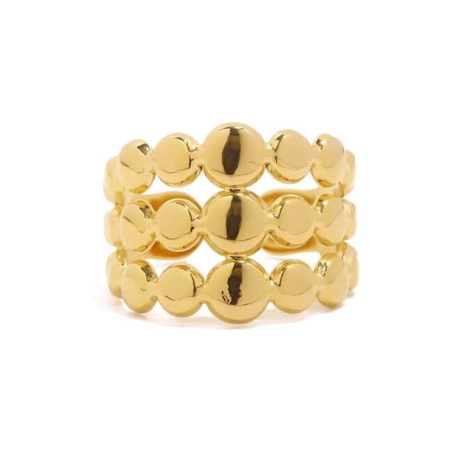 3 Lagen Ring met Bolletjes