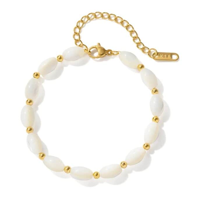 Armband met schelpen parels