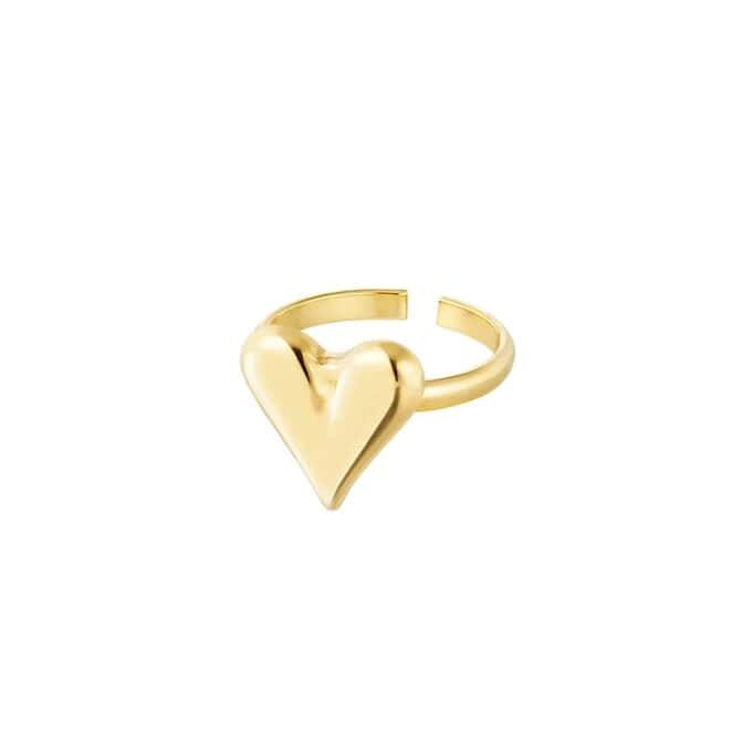 Classy Hartjes Ring Goudkleurig