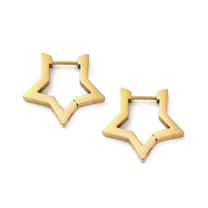 Classy Ster oorbellen hoops