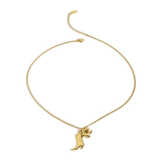 Cowboy ketting met laars en ster