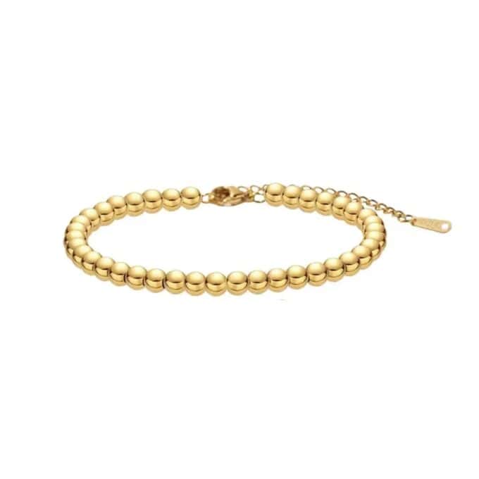 Goudkleurige kralen armband 5 mm