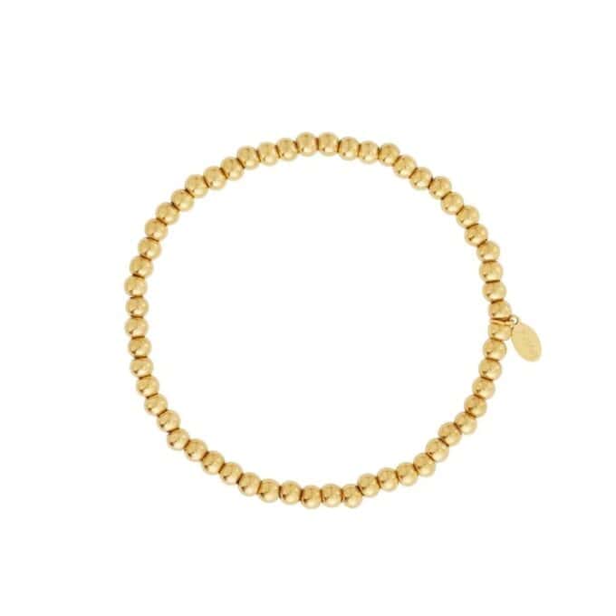 Goudkleurige kralenarmband 4mm