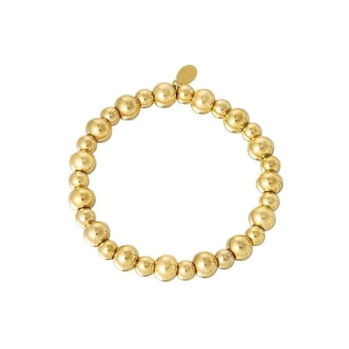 Grote Goudkleurige Kralen Armband