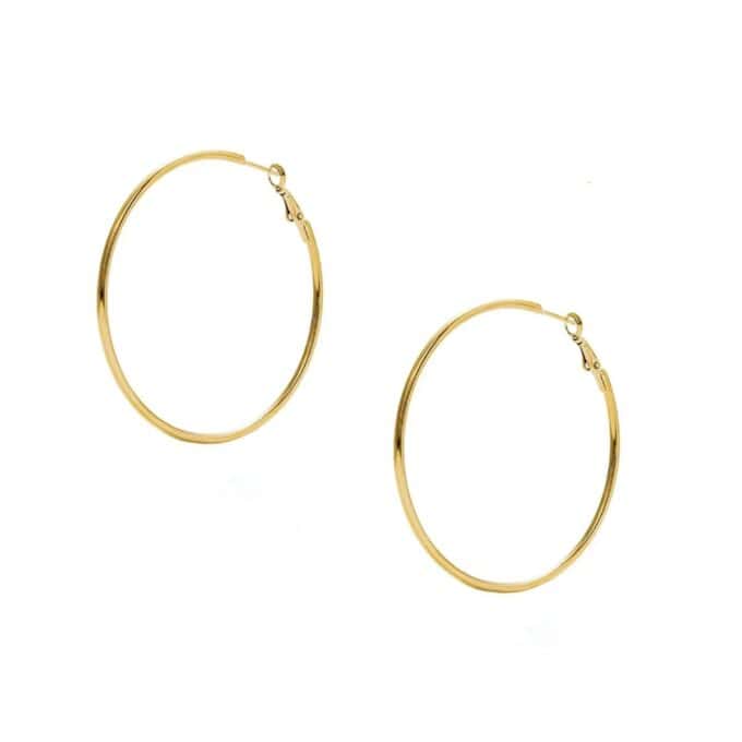 Goudkleurige hoops 6 cm
