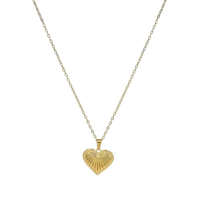 Ketting hartje goudkleurig