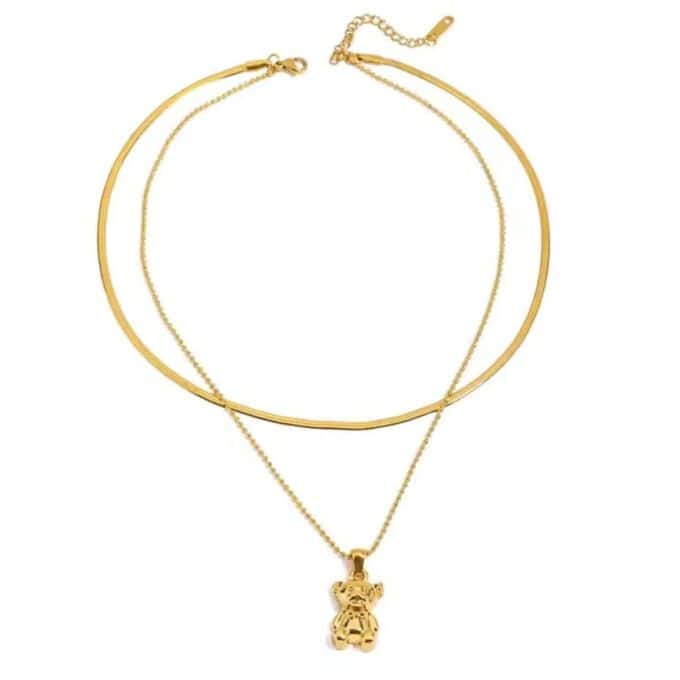 Dubbele Ketting met Teddybeer