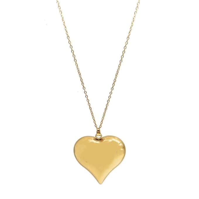 Lange ketting met chubby hart XL