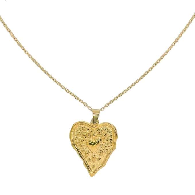 Lange ketting met hart Fire of Love
