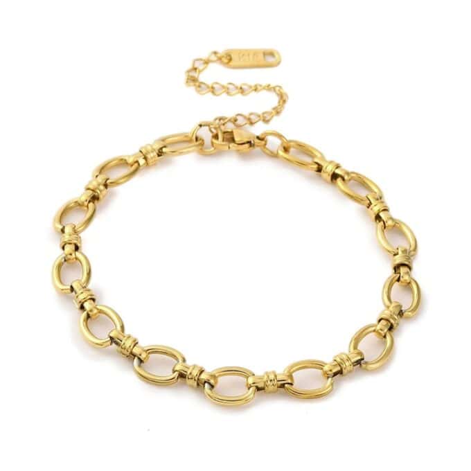 Mesh schakelarmband Goudkleurig