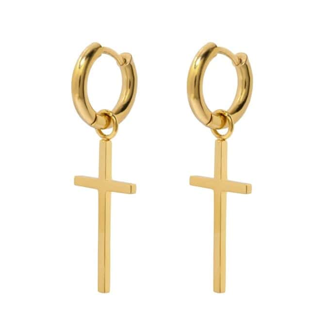 Oorbellen met Kruis Hanger