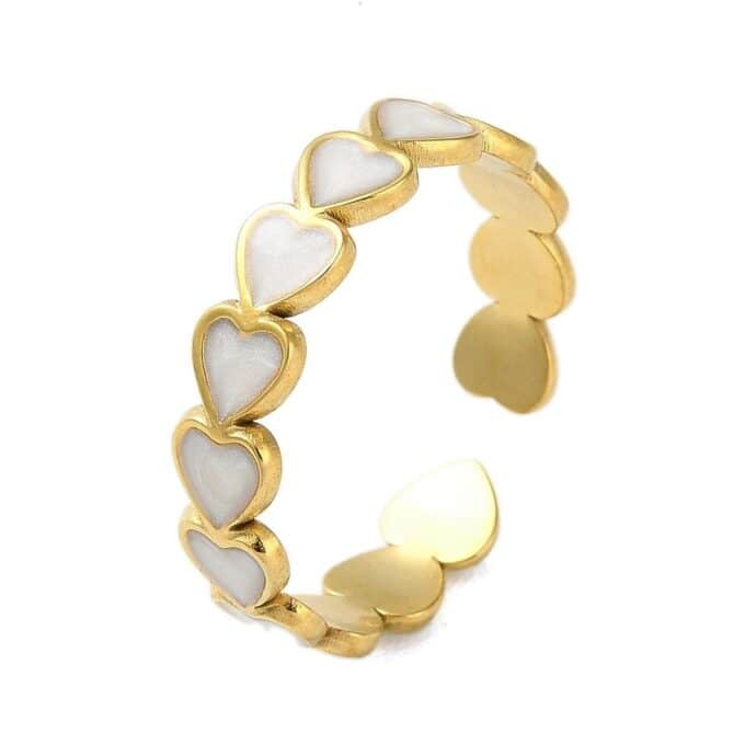 Witte Hartjes Ring