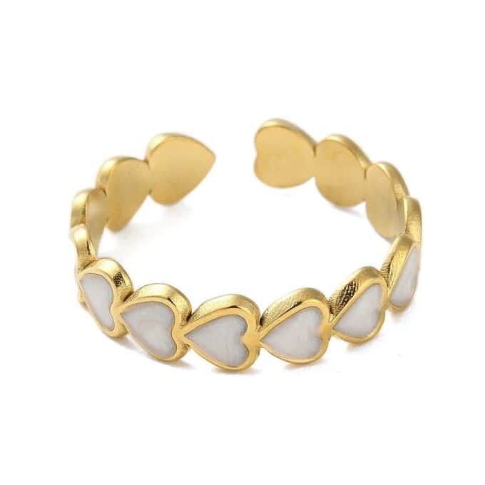 Witte Hartjes Ring