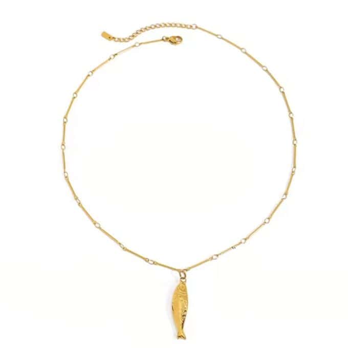 Goudkleurige Vis ketting