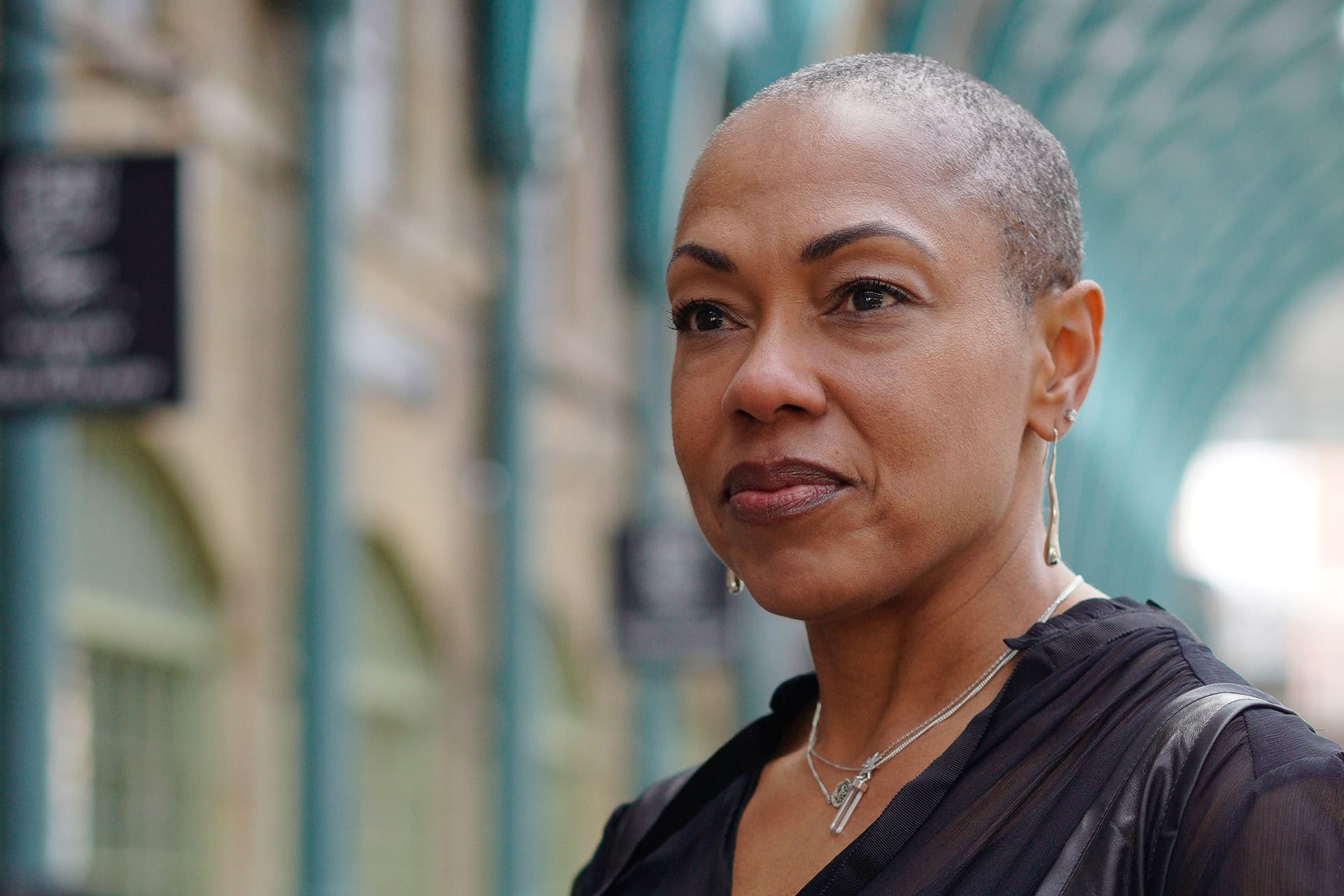 Sharlene Jones, London brand photographer Phil Askew's client, in a natural portrait with soft light.