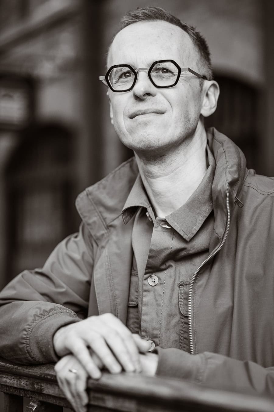 Richard Jones, a coach, poses for a brand portrait by London brand photographer Phil Askew.