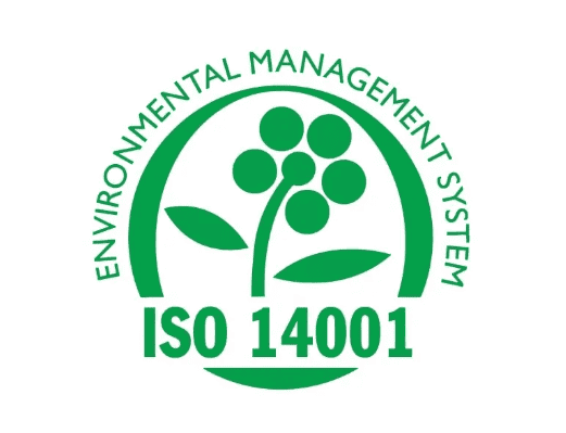 ISO 14001 ympäristöjohtamisjärjestelmän logo, ympäristövastuu.