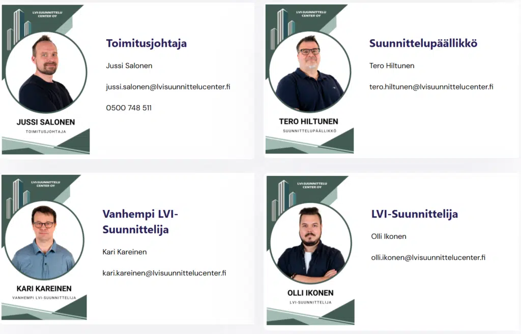 LVI-suunnittelun ammattilaiset LVI-Suunnittelu Centerissä, Ota yhteyttä.