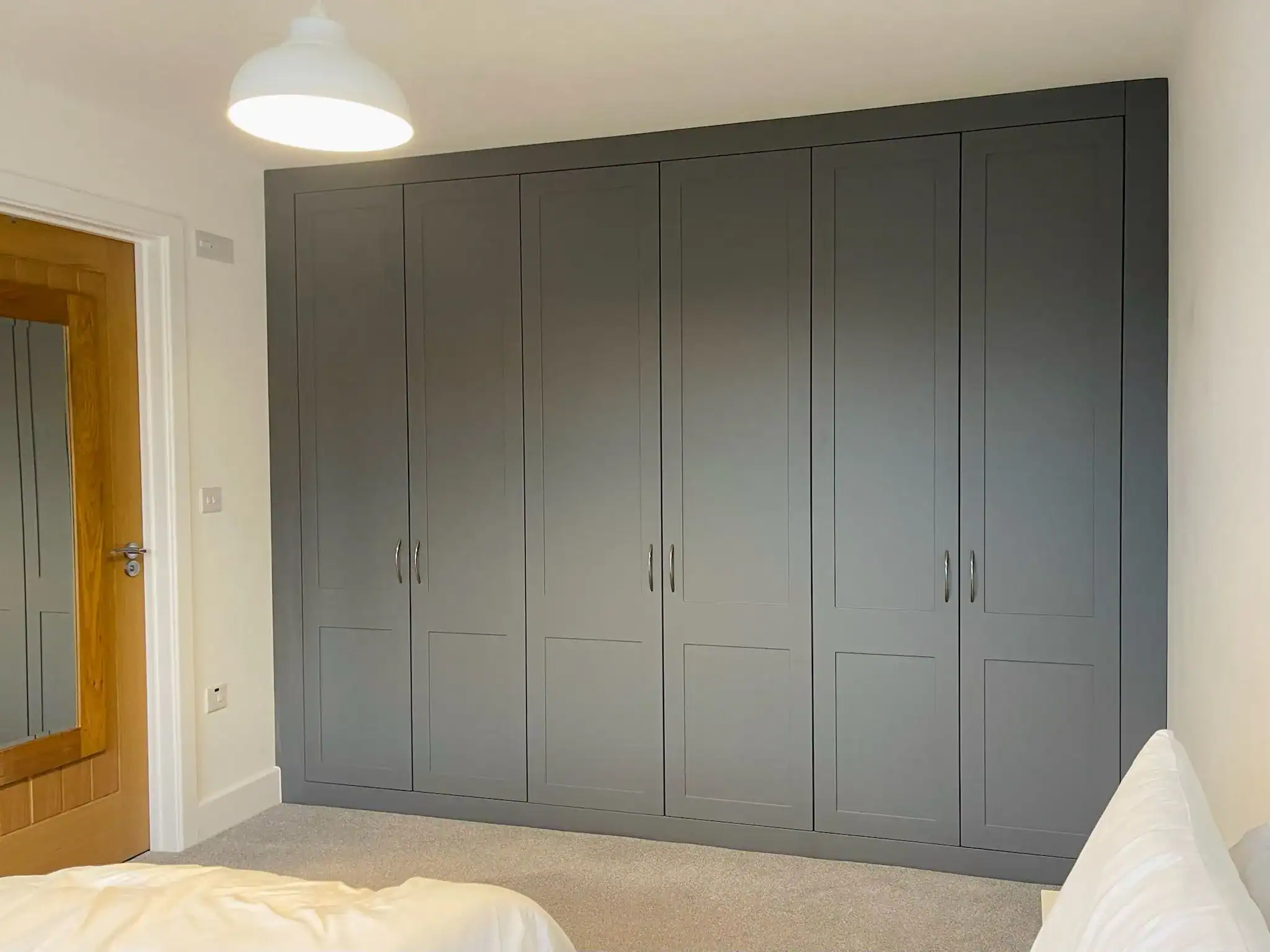 hinged wardrobe large grey