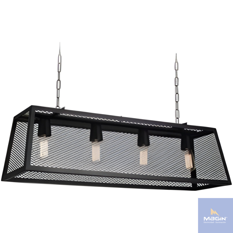 Colgante De Chapa C/Malla Met 4 Luz E-27 San Justo