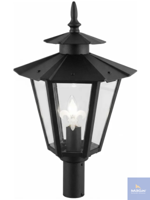 Farol Mediano De Columna Detalle En El Vidrio - SICAR LUZ