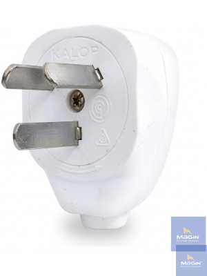 Ficha Salida Lateral Macho 10A Blanco - KALOP