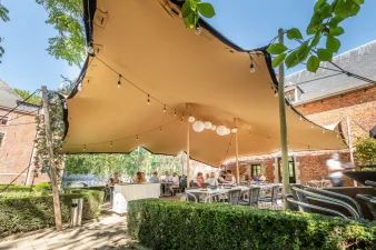 Qtents HQ8 stretch tent in sand canvas