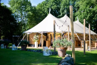 Qtents sailcloth marquee in ivory canvas